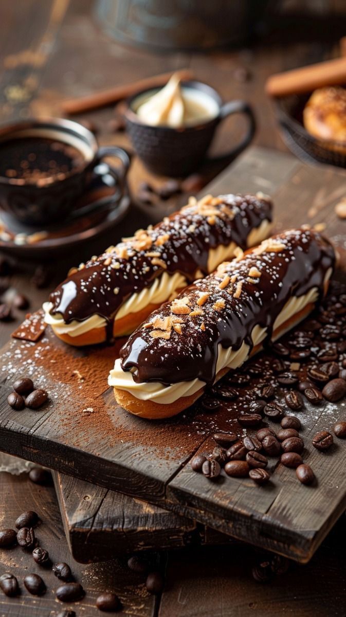 Choco Vanilla Eclairs